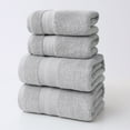 thumbnail image 3 of Elainilye Bath Towel Set of 4, Cotton Thick Soft Absorbent Towels for Bathroom, Spa, Beach - Quick-Drying, Include 2 Bath 2 Hand Towels for Home, Gym, Pool, Gray, 3 of 7