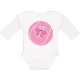thumbnail image 3 of Inktastic Tennis Pink Ball Girls Long Sleeve Baby Bodysuit, 3 of 5