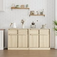 thumbnail image 3 of Juiluna Sideboard Buffet Cabinet with 2 Drawers, 31.5 in Large Coffee Cabinet with Storage, Modern Storage Buffet Table for Kitchen Dining Room, Living Room, Pear Wood, 3 of 7