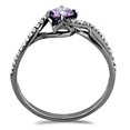 thumbnail image 3 of Ruthenium 925 Sterling Silver Womens Ring with AAA Grade CZ in Amethyst, 3 of 5