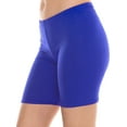 thumbnail image 2 of Ola Mari's Junior Plus Size Solid Plain Cotton Biker Shorts, 2 of 3
