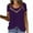 Purple, variant on yillto Womens Plus Size Top Mesh V Neck Dressy Shirts Causal Business Short Sleeve Tunic Blouse