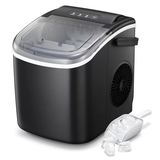 AGLUCKY Countertop Ice Maker, Makes 26 lbs of Ice in 24 Hours
