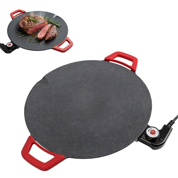 Indoor Grills Electric Smokeless, 2026 New Nonstick Electric Griddle for Indoor Use, Compact, Fast-Heating Tabletop Grill for Steaks, Burgers, Pancakes, BBQ