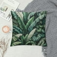 thumbnail image 2 of GOSMITH  Tropical Leaves Throw Pillow Covers Green Palm Leaf Decorative Pillows Cushion Cases for Couch Sofa Bed Home Decor, 2 of 5