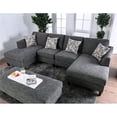 thumbnail image 3 of Furniture of America Burcham Transitional Chenille U-Shape Sectional in Gray, 3 of 3