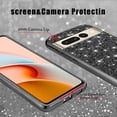 thumbnail image 5 of Compatible with Google Pixel 7 Pro Case, Glitter Sparkly Google Pixel 7 Pro Phone Case with Slim Silicone Shockproof Protective Bumper Cover for Cute Girls Women (Black), 5 of 14