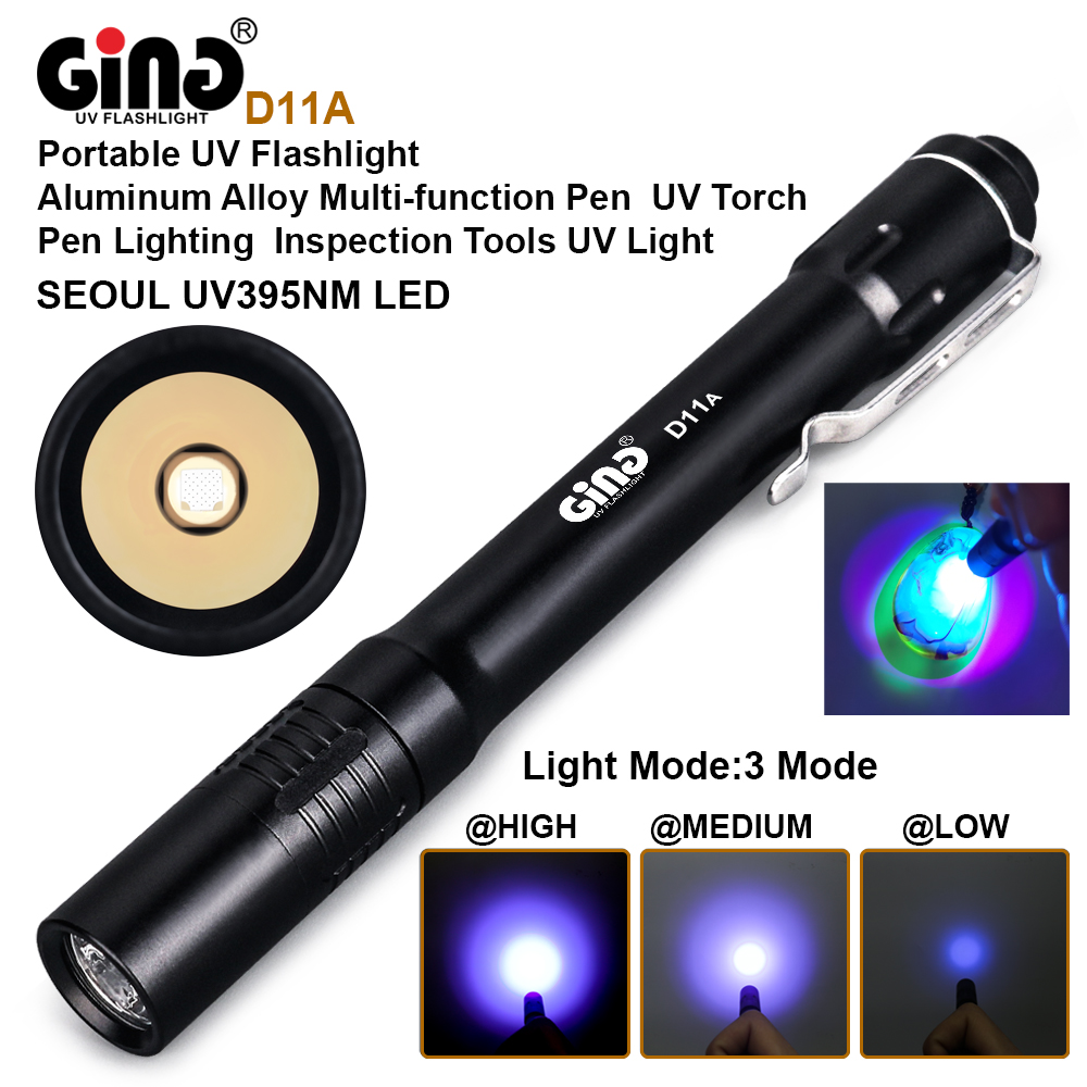 GING UV FLASHLIGHT 365nm Flashlight LED High-Power USB Rechargeable Mini Keychain Torch uv Light for Nails, Glue,Lamp -Spot Scorpions, Pet Urine, Counterfeit Money, Resin…(U10-365nm)……