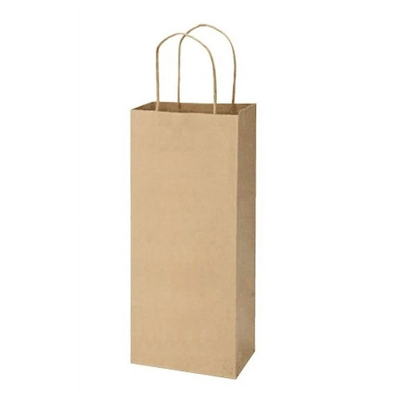 10"x5"x13" - 50 pcs - White Kraft Paper Bags, Shopping, Mechandise, Party, Gift Bags