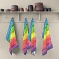 thumbnail image 5 of GZHJMY Watercolor Striped Rainbow Abstract Kitchen Towels Dish Bar Tea Towel Dishcloths 1 Pack Super Absorbent Soft 18 x 28 inches, 5 of 7