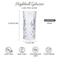 thumbnail image 2 of 12.3 Ounces/ 350ml Highball Glasses Set of 6, JOYCEMALL Vintage Style Clear Drinking Glasses Juice Tumblers & Water Cups Kit for Juice Cocktails Iced lemonade Tea Frappe Smoothies Milkshakes kitchen, 2 of 7