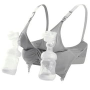 iLoveSIA 2 in 1Nursing & Pumping bra Breastfeeding-pumps Bra Grey Size XL