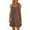 Brown, variant on Long Dresses For Women Women's Casual Beach Mini Dress Solid Color Sleeveless Backless Camisole Summer Relaxation Wear