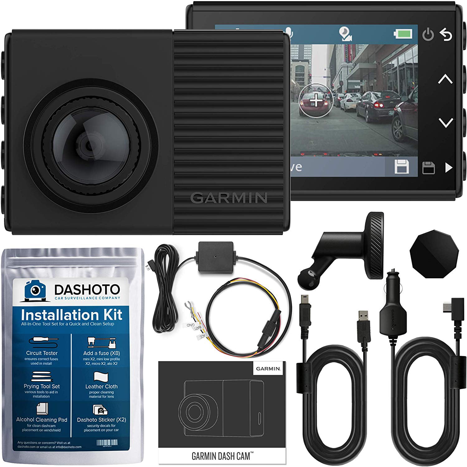 Garmin 66 Cam 66W HDR 1440P Ultrawide Bundle | 180 Degree Viewing Angle | WiFi 1440P QHD GPS Control | Parking Mode Cable and Installation Kit Included (New 2019) - Walmart.com