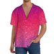 thumbnail image 1 of Fotbe Light Purple Glitter Camisa Estampada de Manga Corta para Hombre, Casual de Verano, Estilo Playero, Sin Arrugas-Medium, 1 of 5