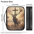 thumbnail image 5 of FKELYI Vintage Elk Cross Print PU Leather Bible Cover Zippered Bible Bags with Handle Large Capacity Bible Carrier Book Organzier Holder for Christian Scripture Protector, 5 of 6