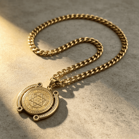 14K Gold Filled Star of David Hexagram Pendant Necklace, Embellished Jewish Religious Fashion Jewelry for Men Women