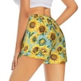 thumbnail image 3 of Bixox Women's Farmhouse Sunflower pattern 2 in 1 Running Shorts - Lightweight Athletic Workout Gym Yoga Shorts Liner with Pockets - XX-Large, 3 of 7