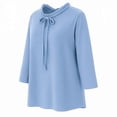 thumbnail image 3 of Blusa George para Mujer, Manga 3/4 Azul Talla Eg, 3 of 4