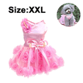 thumbnail image 2 of FloreceBien Pet Vestido de novia para perros pequeños con lazo Disfraz de fiesta de cumpleaños Perlas de satén rosa Vestido formal para niña Gato, 2 of 5