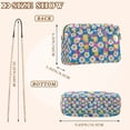 thumbnail image 4 of FORMRS Women Crossbody Purse with Chain Strap Vegan Leather Shoulder Handbag, Blue Checkered Daisy, 4 of 7