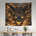 thumbnail image 2 of Honeii Cool Black Gold Dragon print Tapestry for Bedroom, Tapestry Wall Tapestry Aesthetic, Room Decor Classroom Tapestries for Living Room Dorm Room 51" X 60", 2 of 6