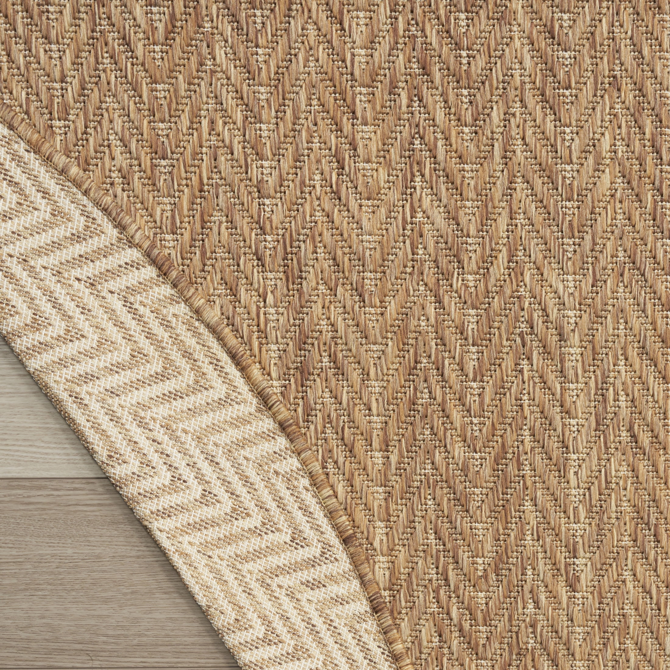 Nourison Horizon Indoor/Outdoor 5' x Round Natural Modern Rug