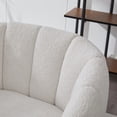 thumbnail image 5 of Jopath Accent Chair with Metal Legs,Channel Tufted Lounge Chair Single Sofa Round Leisure Armchair for Bedroom Living Room Reception Study Room Office Ivory, 5 of 9
