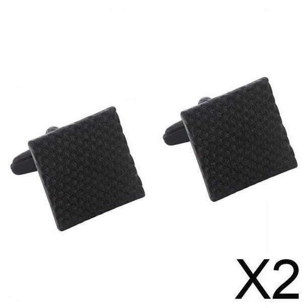 Gemelos cuadrados,Gemelos cuadrados pulidos grabados para hombres,Gemelos de manga de camisa negra Gemelos de camisa,Botones de esmoquin para camisa Accesorios de joyería,Camisas con