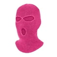 thumbnail image 2 of UTSJKR 3 Hole Winter Knitted Mask, Full Face Cover Ski Mask Warm Balaclava for Skiing, Motorcycle, Snowboard Hot Pink, 2 of 3