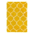 thumbnail image 3 of Unique Loom Trellis Shag Collection Area Rug - Ruby (2' x 3' Rectangle Yellow/Ivory), 3 of 11