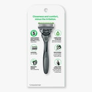 Schick Hydro Sensitive 5 Blade Razor for Men, 1 Razor Handle with 3 Refills