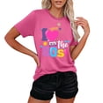 thumbnail image 2 of T-Shirts For Women Summer Round Neck Retro 80s Loose Casual Short Sleeved Top Womens Tops, 2 of 5