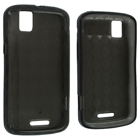Smoke Checker - Smoke TPU Gummy Case Cover with Checker Design for Motorola Droid Pro A957
