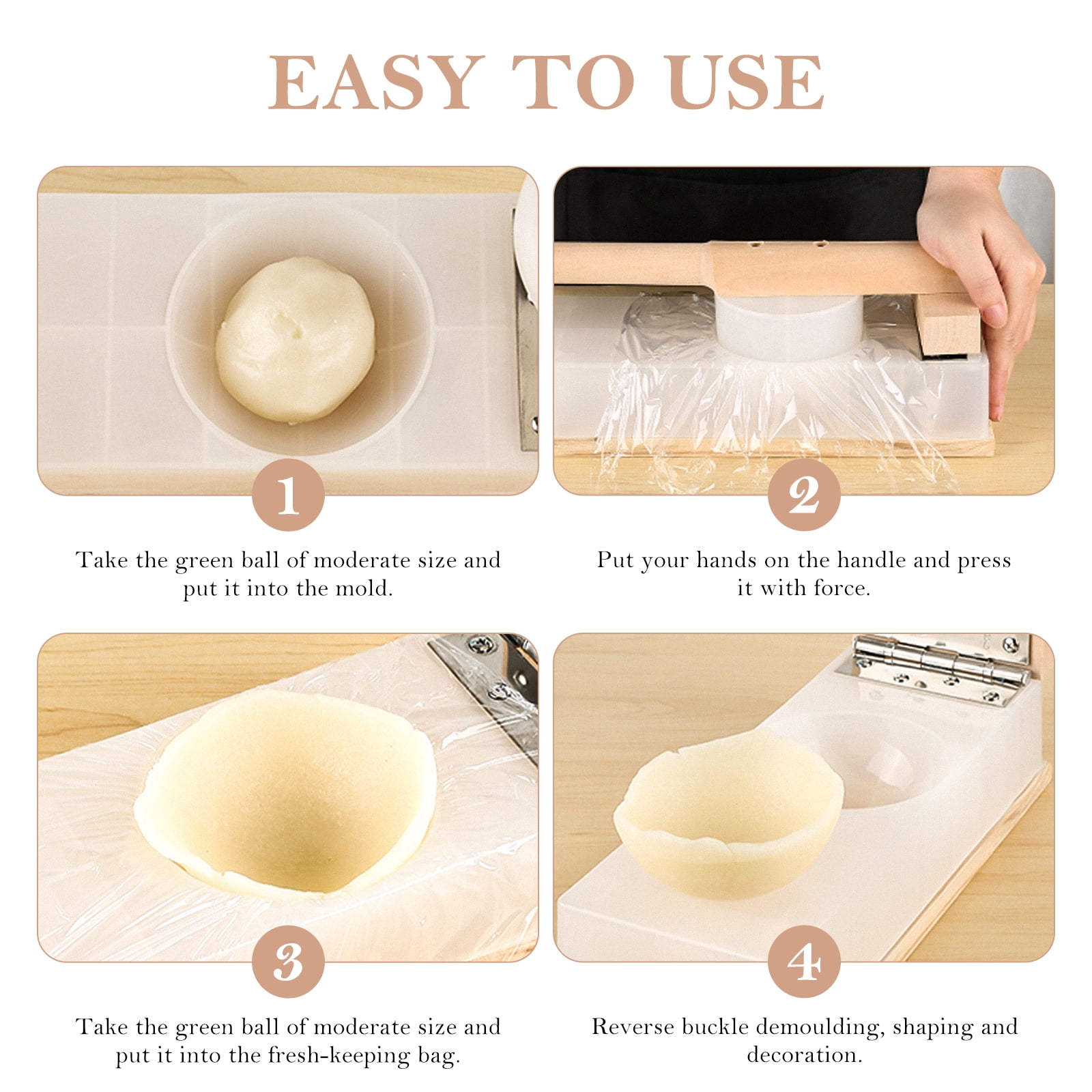 WASHWEPE Perogies Maker Press Tortilla Presser Plastic 1Pcs 14.2x3.9in