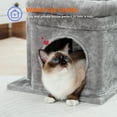 thumbnail image 5 of PAWZ Road Cat Tree Condo 27" Cat Tower with Large Top Perch and Scratching Posts for Kittens and Medium Cats, Gray, 5 of 13