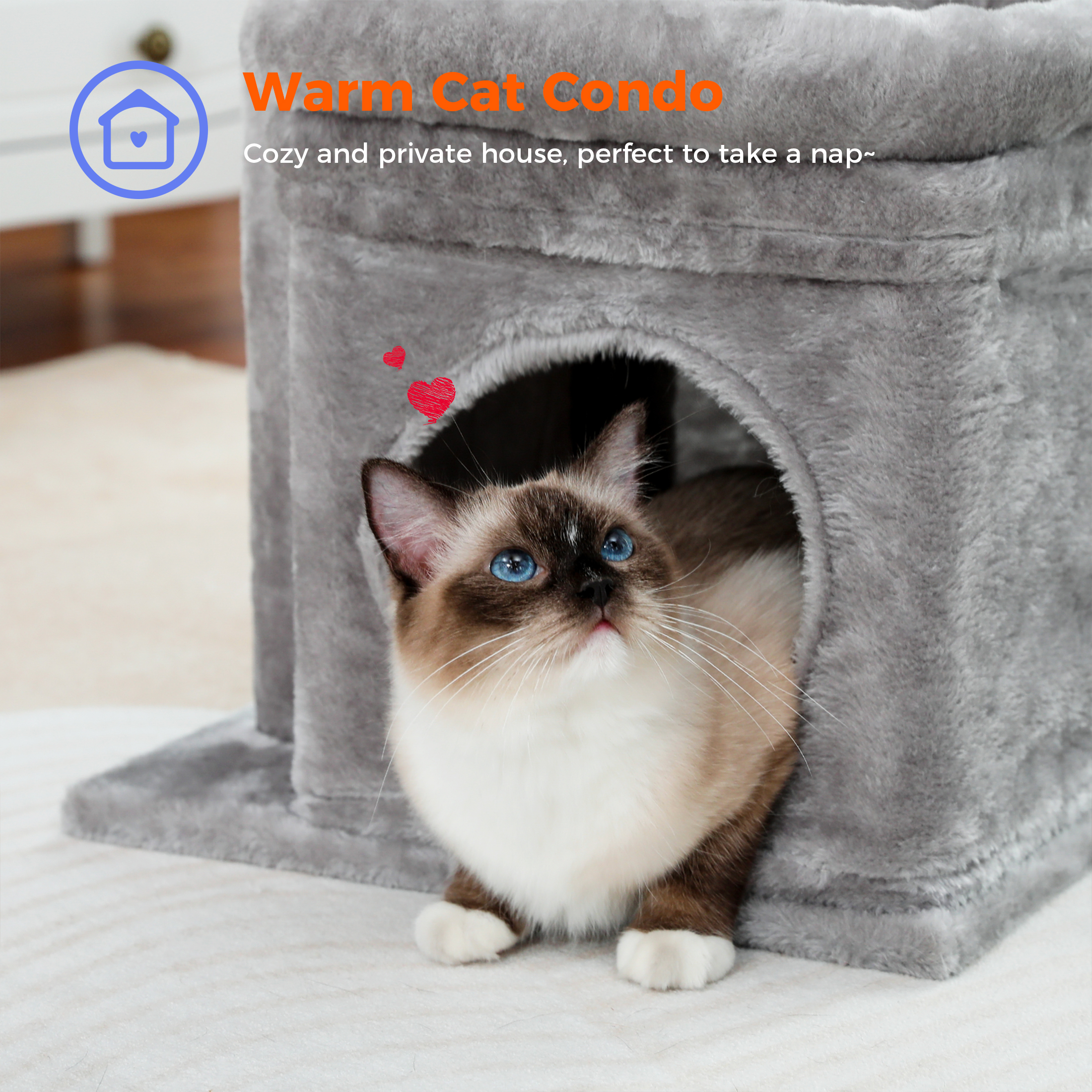 Pawz Road 27" Cat Tree Condo with Perches and Scratching Posts photo 4