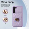 thumbnail image 6 of Dteck Wallet Crossbody Case for Samsung Galaxy S23 Plus/S23+, Shockproof Leather Card Pocket Fashion Bag Case Heavy Duty Rubber Kickstand Cover with Shoulder Strap, Purple, 6 of 9