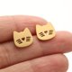 thumbnail image 1 of Stainless Steel Studs Earring Jewelry for Women Golden 10x11mm, 1 of 1