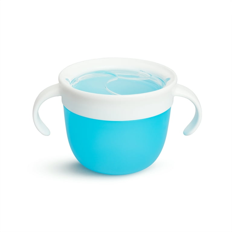 Munchkin 2 Piece Snack Catcher Container Cup, 9 Ounces, Blue/Green