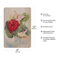 thumbnail image 2 of Red and White Anthuriums Hawaii - Vintage Hawaiian Airbrush Art by Tip Freeman c.1940s - 8 x 12 inch Vintage Wood Art Sign, 2 of 4