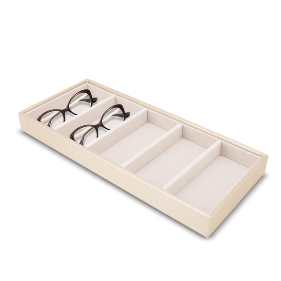 Velvet Glasses Box Tray, Sunglass Tray Stackable Glasses Display Tray Glasses Organizer Tray Jewelry Organizer Trays for Glasses and Watch Holder