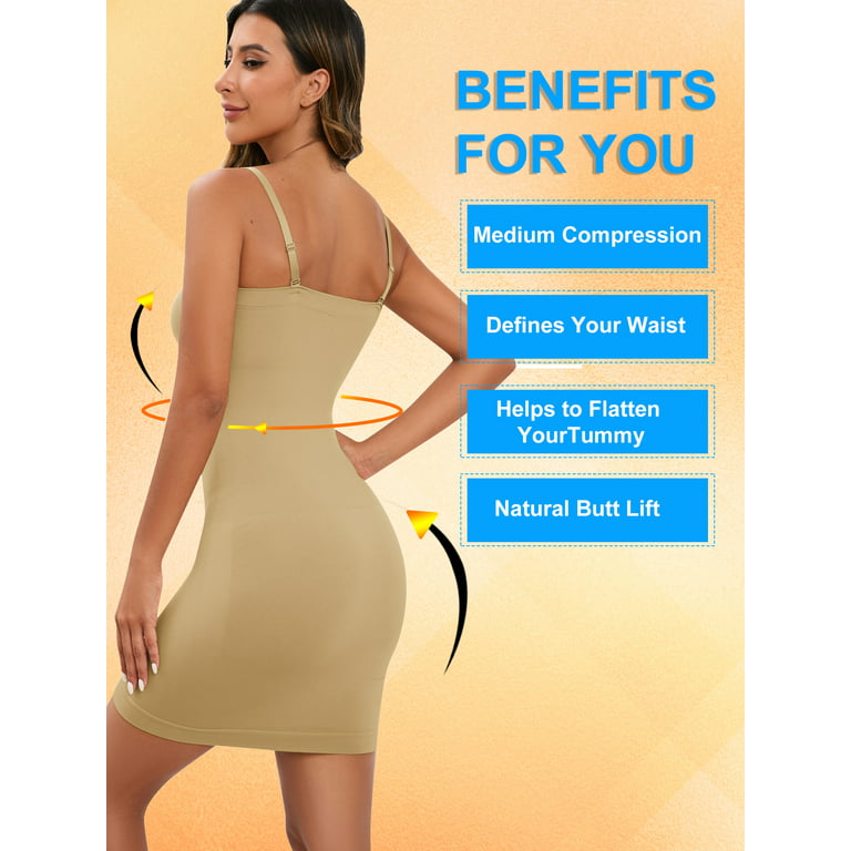 LELINTA Shapewear Slip Dress for Women Tummy Control