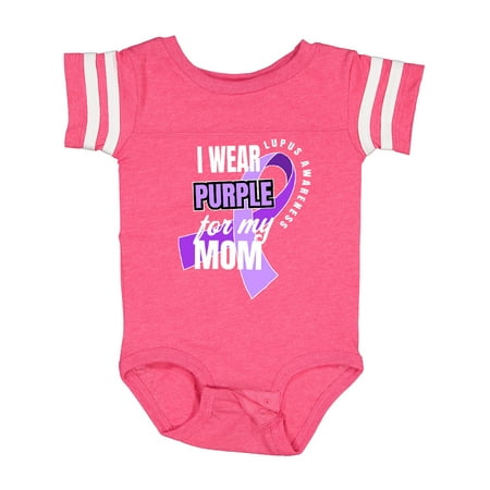 

Inktastic I Wear Purple for My Mom Lupus Awareness Gift Baby Boy or Baby Girl Bodysuit