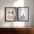 thumbnail image 2 of Animals Taking a Bath Abstract Funny Canvas Painting Print Wall Art for Living Room Bathroom Decoration Frameless, 2 of 7