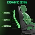 thumbnail image 5 of Lointain Black Gaming Chair with Footrest, Ergonomic Gamer Game Chair for Adult, Reclining Office Chair with Massage Lumbar Support, Computer Chair, Black, 5 of 8