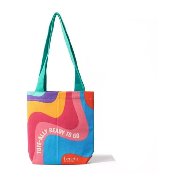 Benefit Cosmetics WOW Tote-ally Ready Canvas Tote Bag