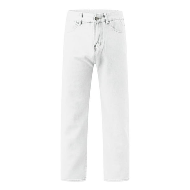 Aayomet Baggy Jeans for Men Loose Plus Size Jeans Street Wide Leg