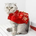 thumbnail image 4 of Gato Ropa de Año Nuevo Capa Cosplay Traje Traje Tang Invierno rojo L Yuyangstore Lindo collar, 4 of 8