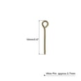 thumbnail image 2 of 200Pcs Eye Pins Jewelry Findings Eye Pins 16mm Iron Eye Pins for Jewelry Making 21 Gauge Bronze, 2 of 6